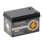 Bateria TUCHONG 12V 9Ah de lítio LiFePO4 com 15Ah BMS