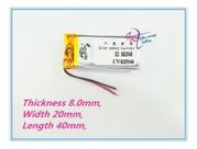 Bateria Wind 2 C/ 3,7v 800mah 8mm X 20mm X 40mm