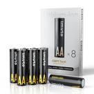 Baterias AA recarregáveis Imuto 3000mWh 1.5V, pacote com 8 Baterias AA recarregáveis Imuto 3000mWh 1.5V, pacote com 8