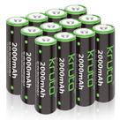 Baterias AA recarregáveis Kruta 2000mAh 1,2 V (pacote 12)