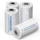Baterias C recarregáveis POWEROWL 5000mAh NiMH 1,2 V (pacote com 4)