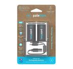Baterias Pale Blue C Lithium 3700mAh recarregáveis, pacote com 2 unidades