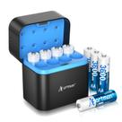 Baterias Recarregáveis AA de Lítio Artman - 3600mAh (8 Unidades) com Carregador Baterias Recarregáveis AA de Lítio Artman - 3600mAh (8 Unidades) com Carregador