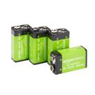 Baterias recarregáveis Amazon Basics 9V NiMH 200mAh, pacote com 4 Baterias recarregáveis Amazon Basics 9V NiMH 200mAh, pacote com 4