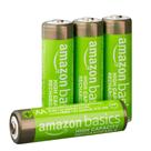 Baterias recarregáveis Amazon Basics AA 2400mAh, pacote com 4