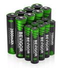 Baterias recarregáveis BEVIGOR AA 2800mAh x8 e AAA 1100mAh x8