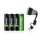 Baterias recarregáveis Coast ZITHION-X AA 2400mAh 1,5 V, pacote com 4