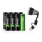 Baterias recarregáveis Coast ZITHION-X AA 2400mAh 1,5 V, pacote com 8