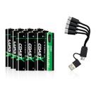 Baterias recarregáveis Coast ZITHION-X AAA 1,5 V 750 mAh, pacote com 12