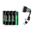 Baterias recarregáveis Coast ZITHION-X AAA 1,5 V 750 mAh, pacote com 8