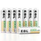Baterias recarregáveis EBL AA 2300mAh NiMH, pacote com 16