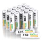 Baterias recarregáveis EBL AA 2800mAh 1,2 V (20 unidades)
