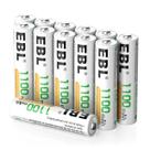 Baterias recarregáveis EBL AAA 1100mAh Ni-MH, pacote com 12