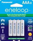 Baterias Recarregáveis Eneloop Panasonic BK-4MCCA8BA AAA x8