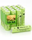 Baterias recarregáveis Howardly Ni-MH AA 900mAh 1,2 V (16 unidades)