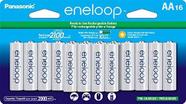 Baterias recarregáveis Panasonic Eneloop AA 2000mAh, pacote com 16