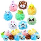 Bath Loofahs Zubebe Animal Cartoon Sponge 16 unidades para crianças Bath Loofahs Zubebe Animal Cartoon Sponge 16 unidades para crianças