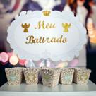 Batizado Cachepot Pequeno Personalizado De Papel Para Festa