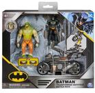 Batman Batbike com killer e Croc e bonecos do Batman 10 cm