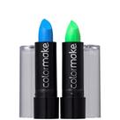Batom Fluorescente Azul e Verde - Color Make Maquiagem Batom Fluorescente Azul e Verde - Color Make Maquiagem