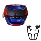 Baú 29 litros Azul com Bagageiro para CG TITAN 160 2016 em diante Baú 29 litros Azul com Bagageiro para CG TITAN 160 2016 em diante