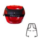 Baú 29 litros Vermelho com Bagageiro para Biz 1998 até 2005 Baú 29 litros Vermelho com Bagageiro para Biz 1998 até 2005