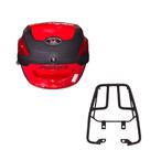 Baú 41 litros Vermelho com Bagageiro para CG Start e Fan 160