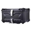 Baú Alumínio Moto 65L X Universal Bauleto C/ Suporte Bagageiro Cores:Preto