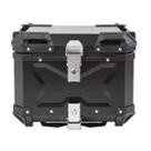 Baú Alumínio Universal Moto 45L X Bauleto Suporte Bagageiro Cores:Preto