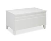 Baú Bali 80cm Madeira Maciça Weihermann - Branco