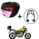Baú Bauleto 34l Awa Proos + Bagageiro Cb 300 Aço Maciço