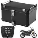 Baú Bauleto 55 L Alumínio Preto + Suporte Tiger 900 Bráz Baú Bauleto 55 L Alumínio Preto + Suporte Tiger 900 Bráz