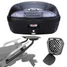 Bau Bauleto Givi 45 Litros E450nt Monolock Simply Lente Fumê + Bagageiro Yamaha Tracer 900gt 2020+ Scam Spto467