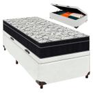 Bau Blindado Branco + Colchão Solteiro Airtech 150 Ortobom