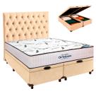 Bau Blindado+Colchão Queen High Foam Ortobom+Cabeceira