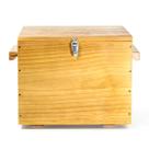 Bau Caixa Organizadora de Madeira Com Fecho Reforçada 33x28
