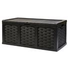 Baú Caixa Organizadora Grande 634 Litros com Tampa Armazenamento Multiuso Rattan Starplast - Preto Baú Caixa Organizadora Grande 634 Litros com Tampa Armazenamento Multiuso Rattan Starplast - Preto