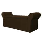 Báu Calçadeira Cancun 160cm Suede Marrom - Vallisa Decor Báu Calçadeira Cancun 160cm Suede Marrom - Vallisa Decor