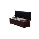 Baú Calçadeira Estofada Helena 1,93 Cm Suede Bordô