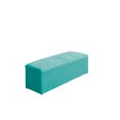Baú Calçadeira Estofada Raissa 100 Cm Suede Azul Turquesa