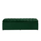 Baú Calçadeira Imperatriz 1,38 Cm Suede Verde Militar