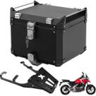 Baú de Alumínio Preto 43 L + Bagageiro Honda Nc750x 2024+