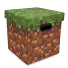 Baú de armazenamento Minecraft Grassy Block 33 cm com tampa
