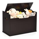 Baú de brinquedos Costzon Kids de madeira para armazenamento com assento de banco
