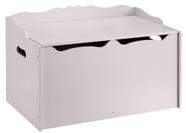 Baú de Brinquedos de Madeira Amazon Basics Cinza 76x46x48 cm
