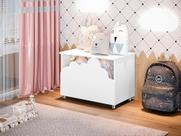 Baú de Brinquedos Nuvem Alegria Branco com 2 Luminárias - Divaloto Baú de Brinquedos Nuvem Alegria Branco com 2 Luminárias - Divaloto