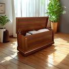 Baú de Madeira Maciça Pinus Taeda 1,25m Tipo Casal para Cama 1,40m Armazenamento Elegante, Resistente, Pronto para Uso