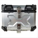 Baú de Moto Traseiro Tronos 45L-T-X em Alumínio - Base Universal - 45 Litros - Forro em material sintético - Prata