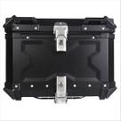 Baú de Moto Traseiro Tronos 45L-T-X em Alumínio - Base Universal - 45 Litros - Forro em material sintético - Preto