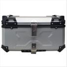 Baú de Moto Traseiro Tronos 60L-T-X em Alumínio - Base Universal - 60 Litros - Forro em material sintético - Prata